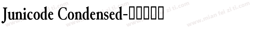 Junicode Condensed字体转换